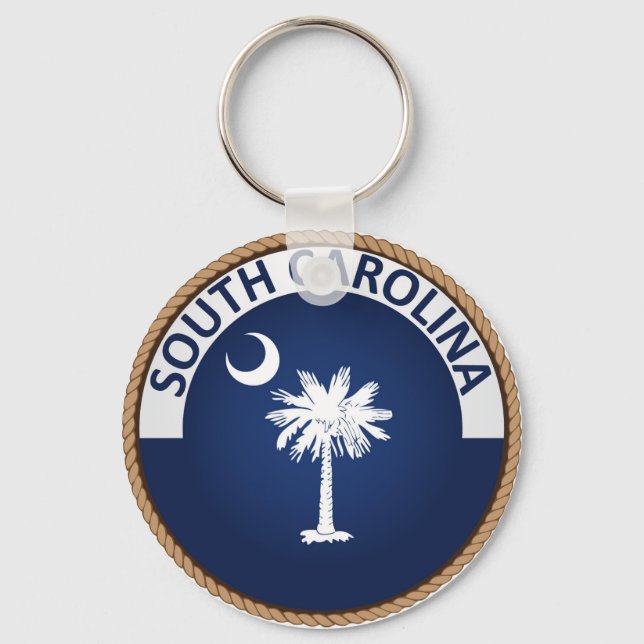 Porte-clés Sceau du drapeau de l'État de Caroline du Sud (Recto)