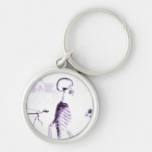Porte-clés Scène de ville violette X-Ray Skeleton