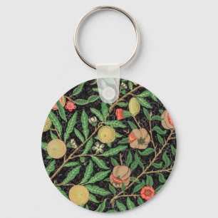 Porte-clés Schéma floral de la grenade à fruits William Morri