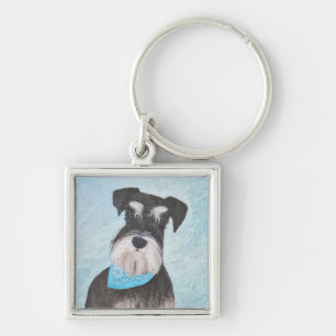 Porte-clés Schnauzer (Miniature) Peinture - Chien original mi