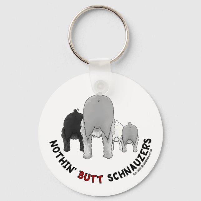 Porte-clés Schnauzers à boutons (Recto)