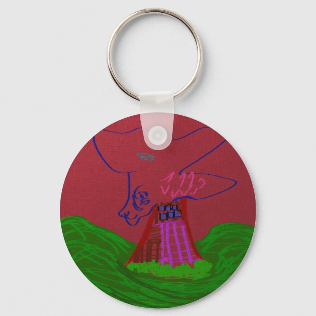 Porte-clés Sci-fi Fantasy Creature Landscape Keychain (Recto)