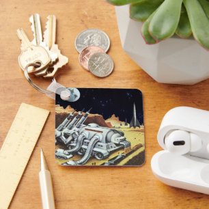 Porte-clés Science-fiction vintage, Station spatiale sur la L