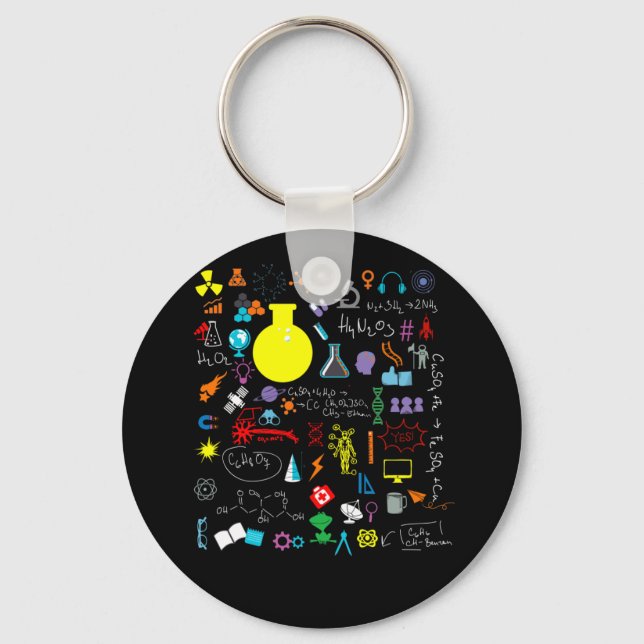 Porte-clés Science Physique Chimie Biologie Astronomie (Recto)