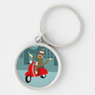 Porte-clés Scooter de Vespa de singe de chaussette