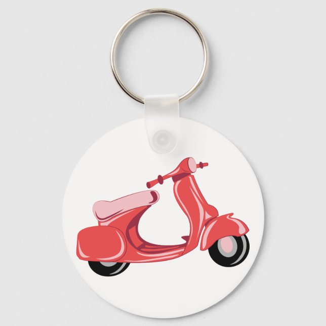 Porte-clés Scooter rouge (Recto)