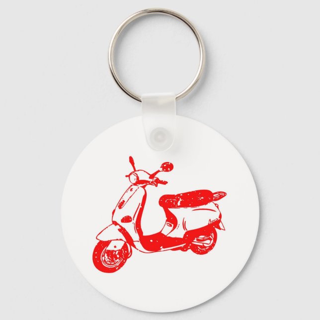 Porte-clés Scooter rouge (Recto)