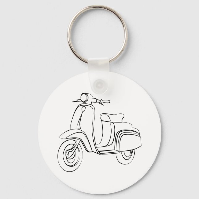 Porte-clés Scooter vintage (Recto)