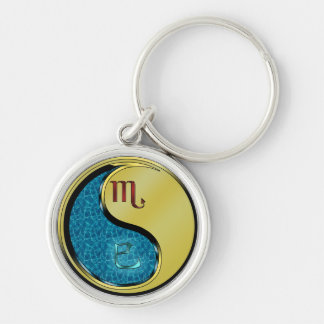 Porte-clés Scorpio et serpent métallique