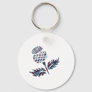 Porte-clés Scotland Cadeaux Scottish Thistle Tartan Plaid Cad