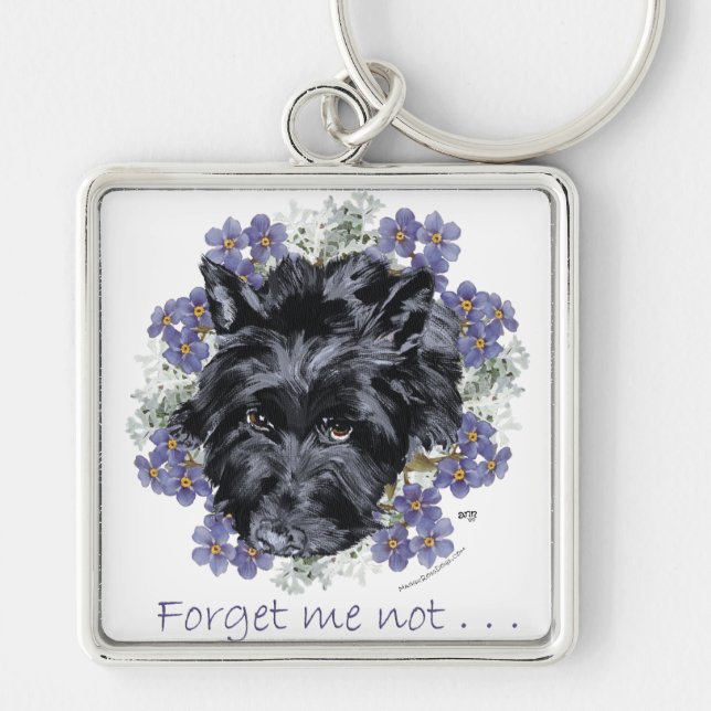 Porte-clés Scottish Terrier Forget-Me-Not (Devant)