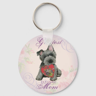 Porte-clés Scottish Terrier Heart Maman Porte - clé