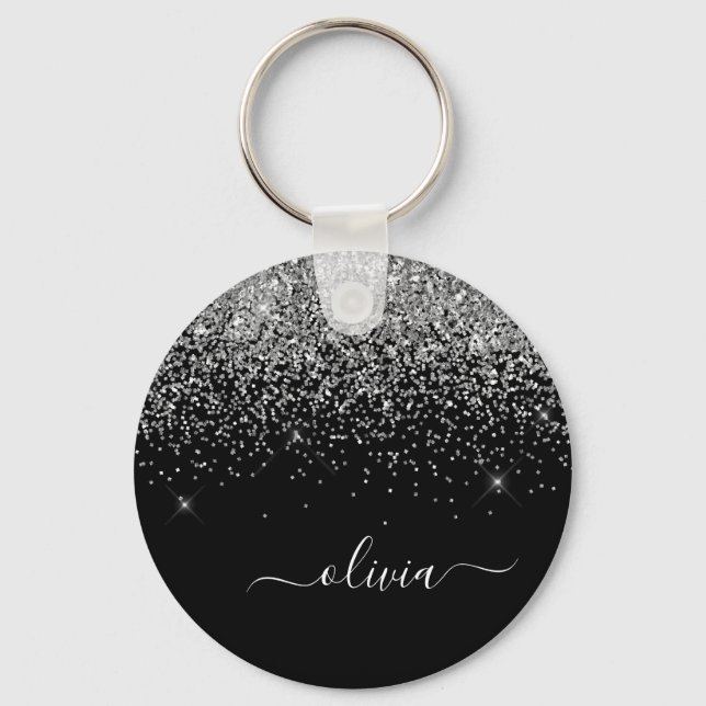 Porte-clés Script Monogram Girly Name (Recto)
