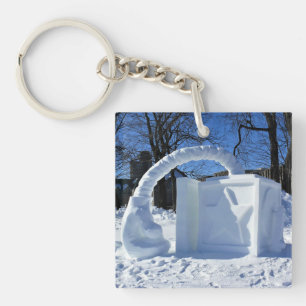 Porte-clés Sculpture de neige, Québec, Canada