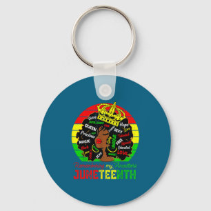 Porte-clés Se souvenir des ancêtres juneteenth célèbre noir