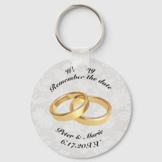 Porte-clés Se Souvenir Des Anneaux Mariages Date