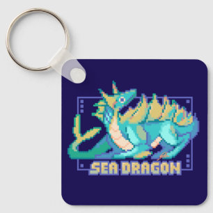 Porte-clés Sea dragon, dragon de mer pixel art