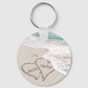 Porte-clés Seashore Starfish and Beach Hearts