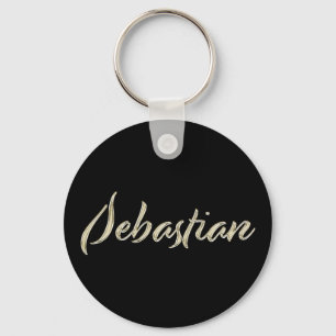 Porte-clés Sebastian Name whitegold Button