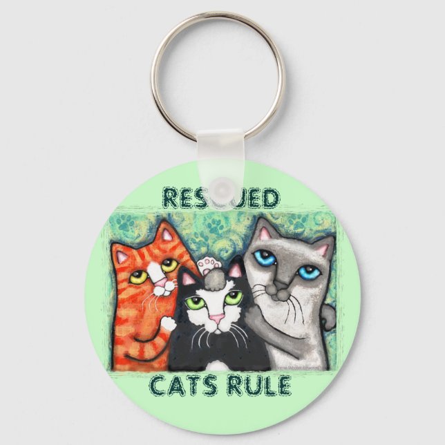 Porte-clés Secouru / Hébergement Chat (Recto)