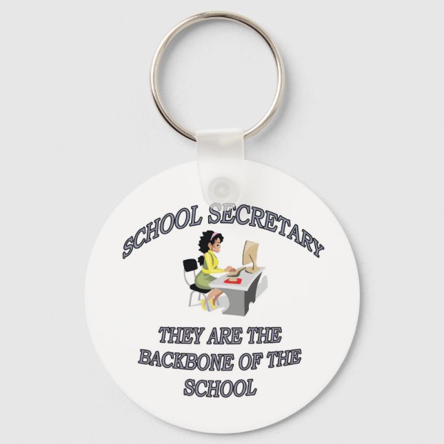 PORTE-CLÉS SECRÉTAIRE SCOLAIRE (Recto)