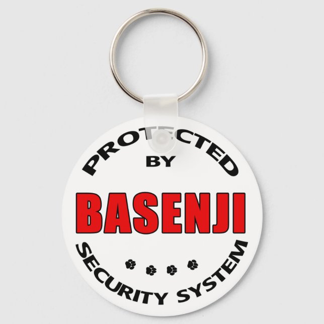Porte-clés Sécurité des chiens Basenji (Recto)
