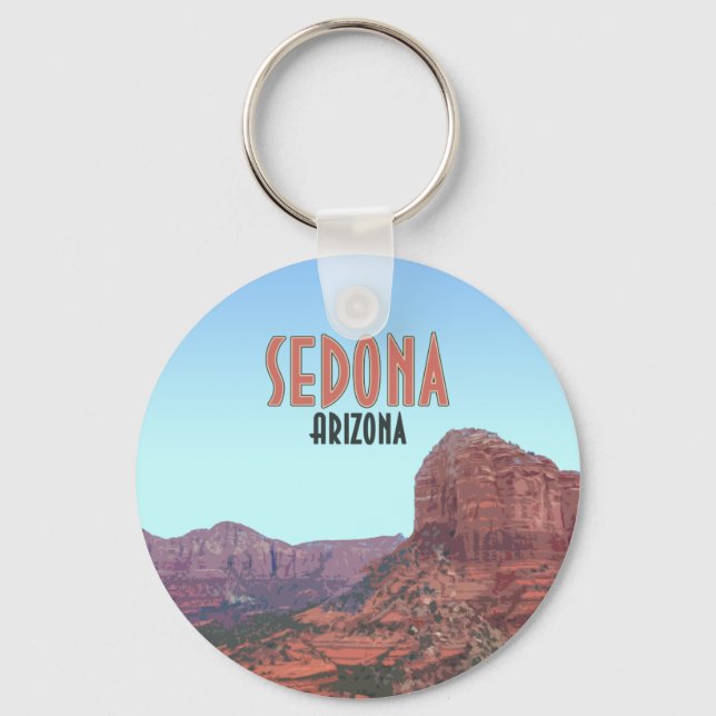 Porte-clés Sedona Arizona Bell Rock Canyon Vintage (Recto)
