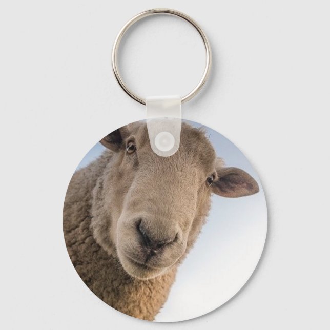 Porte-clés Selfie de mouton amusant (Recto)