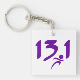 Porte-clés Semi-marathon 13,1 de pourpre