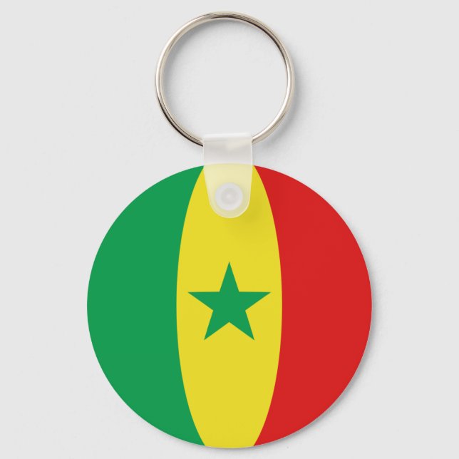 Porte-clés Sénégal Porte - clé du drapeau Fisheye (Recto)