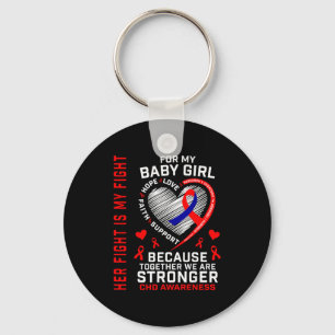 Porte-clés Sensibilisation à la cardiopathie Bébé Fille Fille