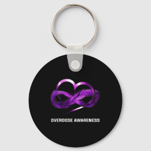 Porte-clés Sensibilisation à la surdose Infinity Heart