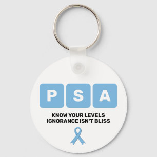Porte-clés Sensibilisation au cancer de la prostate PSA