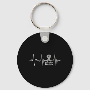 Porte-clés Sensibilisation au cancer du cerveau Battement car