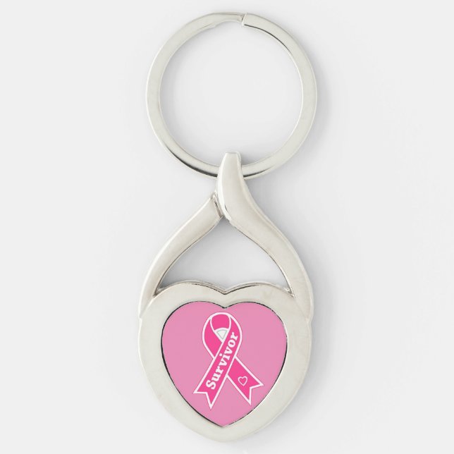 Porte-clés Sensibilisation au cancer du sein (Devant)
