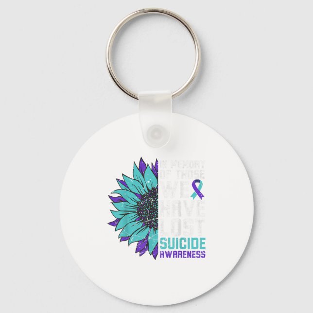Porte-clés Sensibilisation au suicide en mémoire, prévention  (Recto)