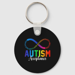 Porte-clés Sensibilisation sur l'autisme Acceptation Infinity