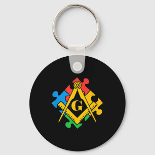 Porte-clés Sensibilisation sur l'autisme, Freemason Masonic L