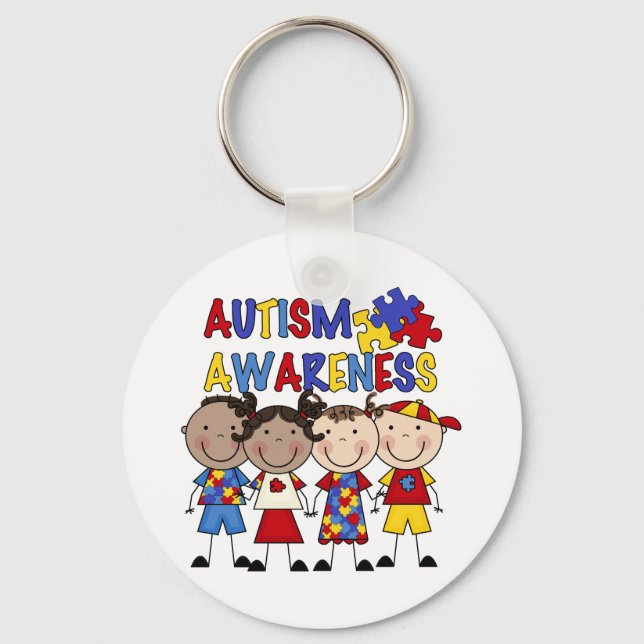 Porte-clés Sensibilisation sur l'autisme pour enfants (Recto)