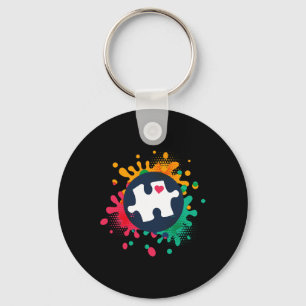 Porte-clés Sensibilisation sur l'autisme Puzzle Piece Love Au