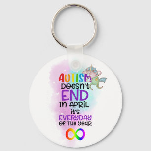 Porte-clés Sensibilisation sur l'autisme Slogan Avril - Neuro