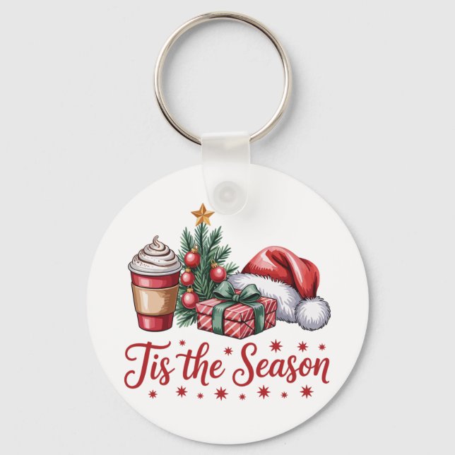 Porte-clés Sentez Jolly Christmas Tree Hot Cocoa Holiday (Recto)