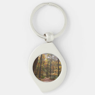 Porte-clés Sentier ensoleillé d'automne dans le parc d'État d