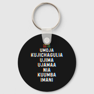 Porte-clés Sept Principes De Kwanzaa Happy Kwanzaa 10
