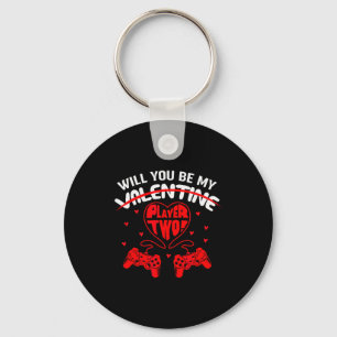 Porte-clés Seras-Tu Mon Joueur 2 Saint-Valentin Pour Gamer
