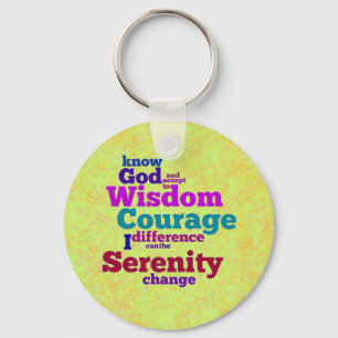 Porte-clés Serenity Prayer wordle keychain