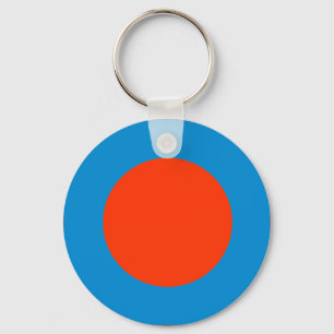 Porte-clés Série d'artistes du MUSÉE CyanHexacromecSqCircleTr