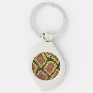 Porte-clés Serpent Brown et impression or