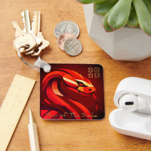 Porte-clés Serpent chinois moderne 2025 BSqK03