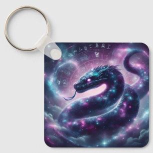 Porte-clés Serpent Cosmique Zodiaque Galaxie Astrologie